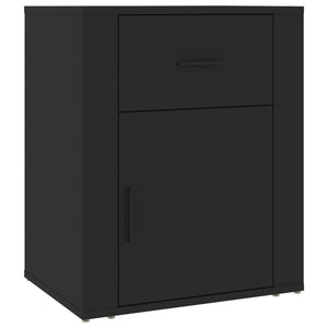 Comodino Nero 50x36x60 cm in Legno Multistrato 816721