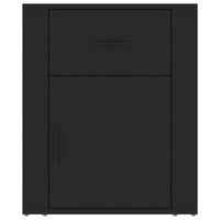 Comodino Nero 50x36x60 cm in Legno Multistrato 816721
