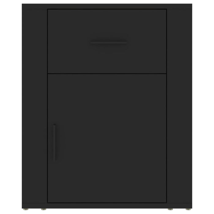 Comodino Nero 50x36x60 cm in Legno Multistrato 816721