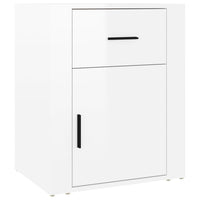 Comodino Bianco Lucido 50x36x60 cm in Legno Multistrato cod mxl 30340