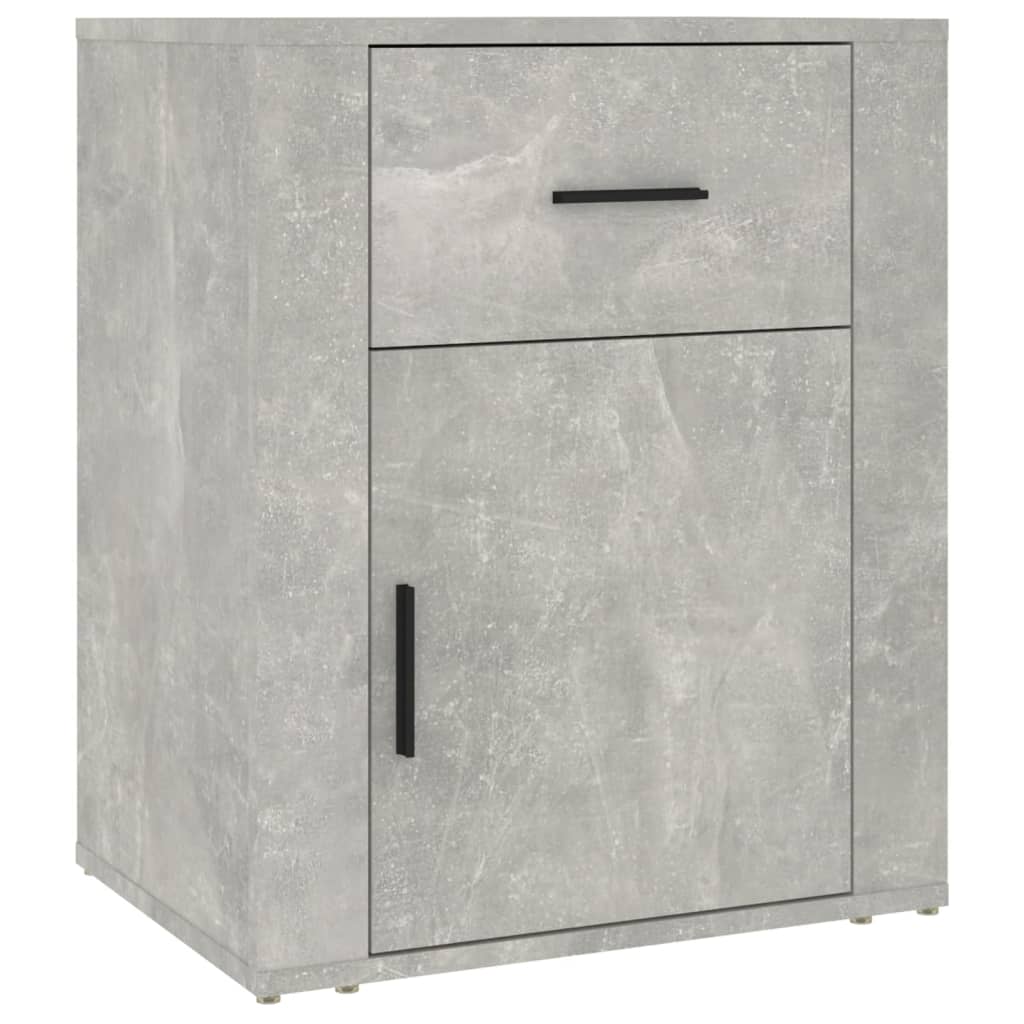 Comodino Grigio Cemento 50x36x60 cm in Legno Multistrato 816724