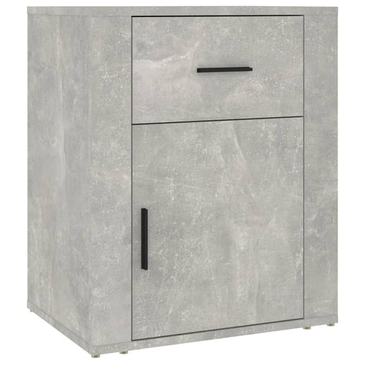 Comodino Grigio Cemento 50x36x60 cm in Legno Multistrato 816724