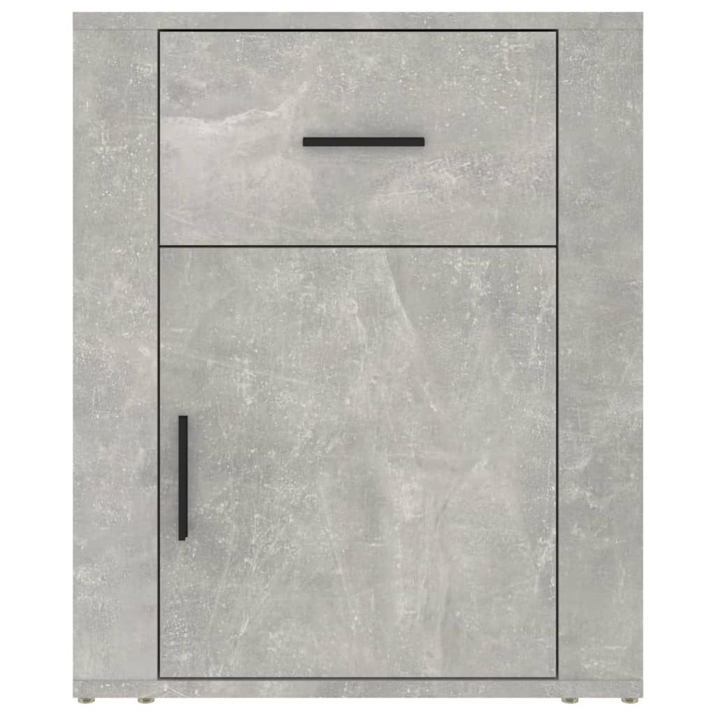 Comodino Grigio Cemento 50x36x60 cm in Legno Multistrato 816724