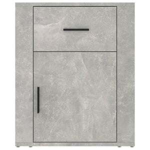 Comodino Grigio Cemento 50x36x60 cm in Legno Multistrato 816724