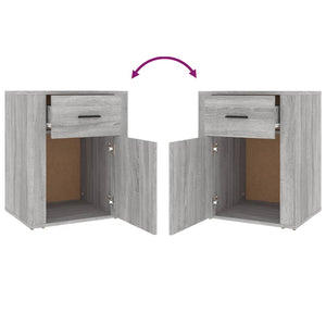 Comodino Grigio Sonoma 50x36x60 cm in Legno Multistrato cod mxl 30079