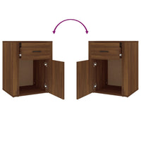 Comodino Rovere Marrone 50x36x60 cm Legno Multistrato 816727