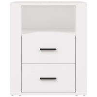 Comodino-Tavolino da notte Bianco 50x36x60 cm in Legno Ingegnerizzato 843499