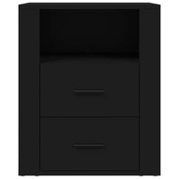 Comodino Nero 50x36x60 cm in Legno Multistrato cod mxl 30907