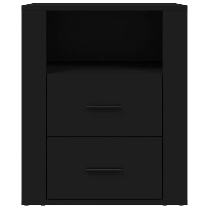 Comodino Nero 50x36x60 cm in Legno Multistrato cod mxl 30907