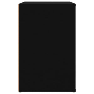 Scarpiera Nera 130x35x54 cm in Legno Multistrato 816745