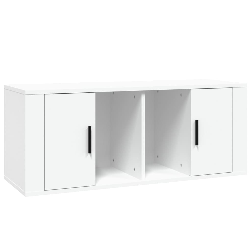 Mobile Porta TV Bianco 100x35x40 cm in Legno Multistrato cod mxl 25882