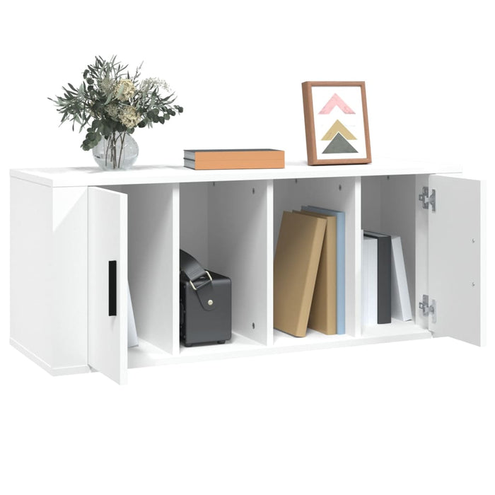 Mobile Porta TV Bianco 100x35x40 cm in Legno Multistrato cod mxl 25882