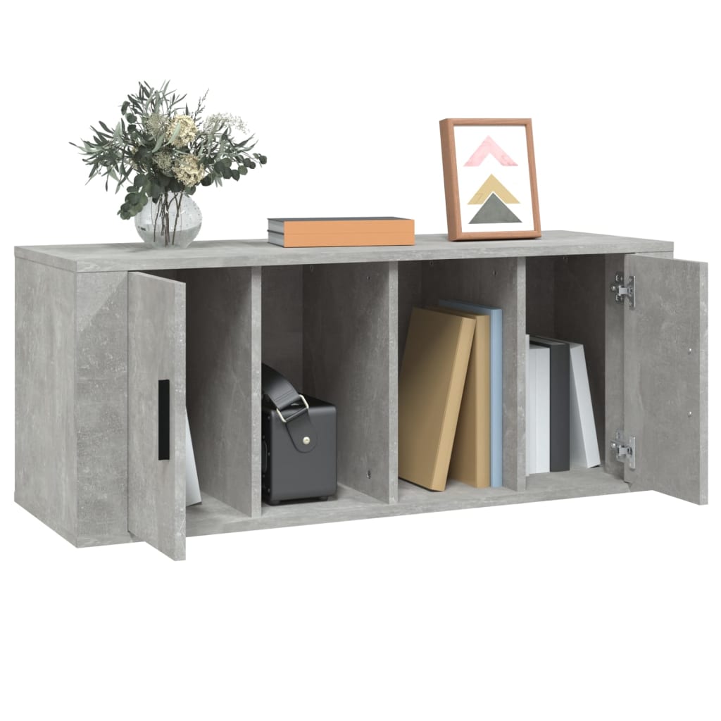 Mobile per TV Grigio Cemento 100x35x40 cm Legno Multistrato 816804