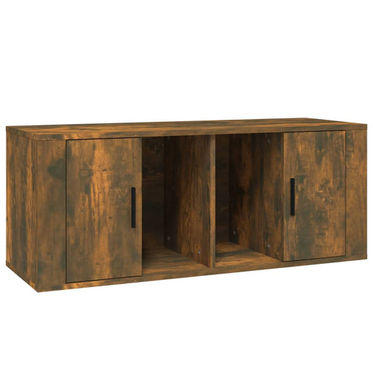 Mobile TV-Credenza per TV-Console TV Rovere Fumo 100x35x40 cm in Legno Multistrato 598115