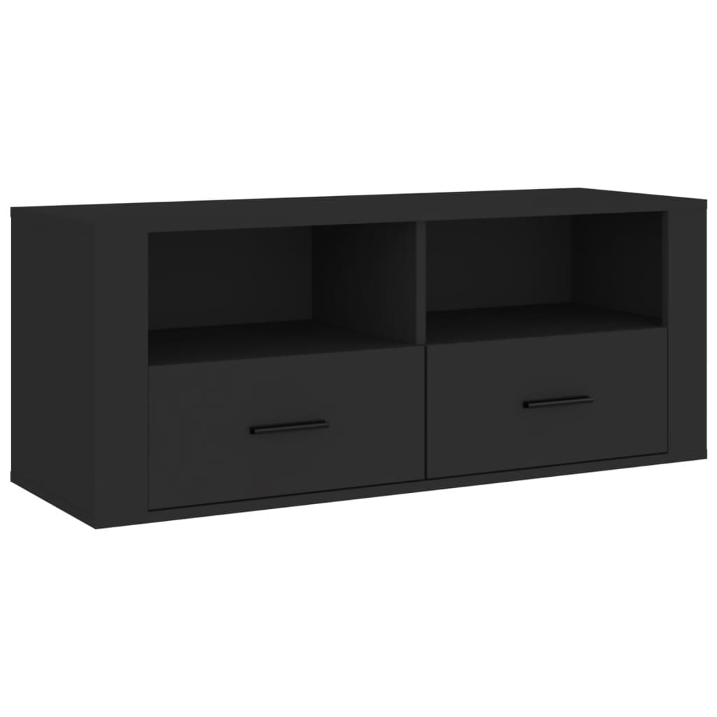 Mobile Porta TV Nero 100x35x40 cm in Legno Multistrato 816809