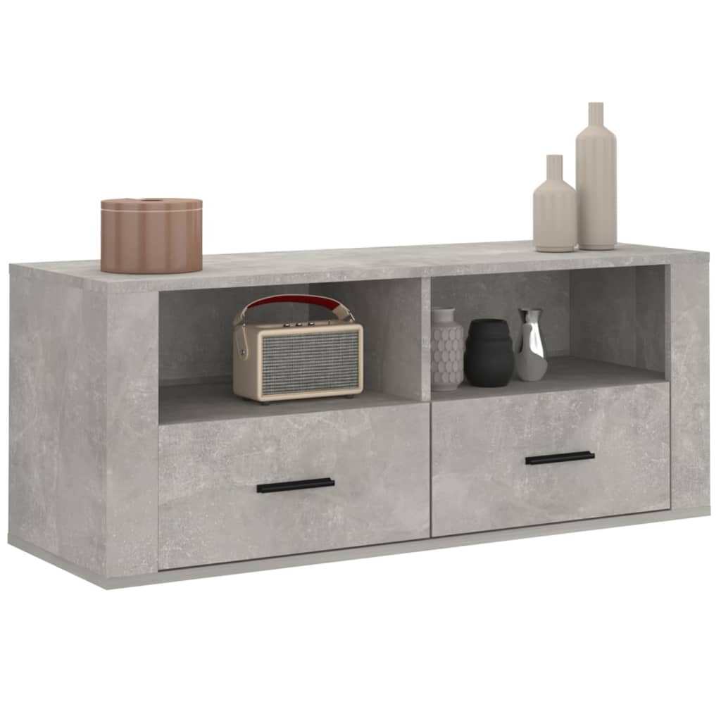 Mobile per TV Grigio Cemento 100x35x40 cm Legno Multistrato 816812