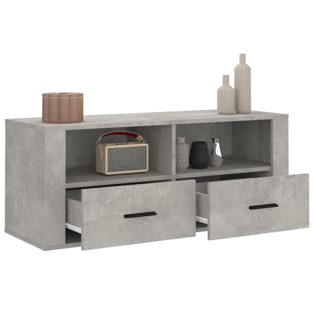 Mobile per TV Grigio Cemento 100x35x40 cm Legno Multistrato 816812