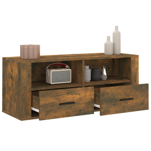 Mobile TV-Credenza per TV-Console TV Rovere Fumo 100x35x40 cm in Legno Multistrato 346381