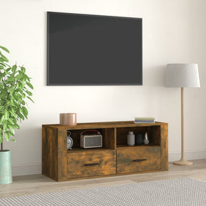 Mobile TV-Credenza per TV-Console TV Rovere Fumo 100x35x40 cm in Legno Multistrato 346381