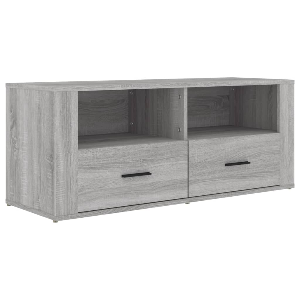 Mobile TV Grigio Sonoma 100x35x40 cm in Legno Multistrato 816814