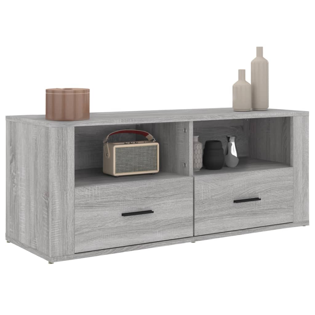 Mobile TV Grigio Sonoma 100x35x40 cm in Legno Multistrato 816814