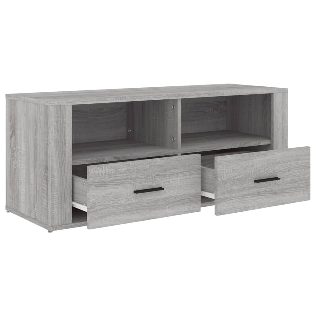 Mobile TV Grigio Sonoma 100x35x40 cm in Legno Multistrato 816814