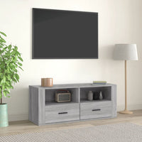 Mobile TV-Credenza TV-Console TV Grigio Sonoma 100x35x40 cm in Legno Multistrato 813655