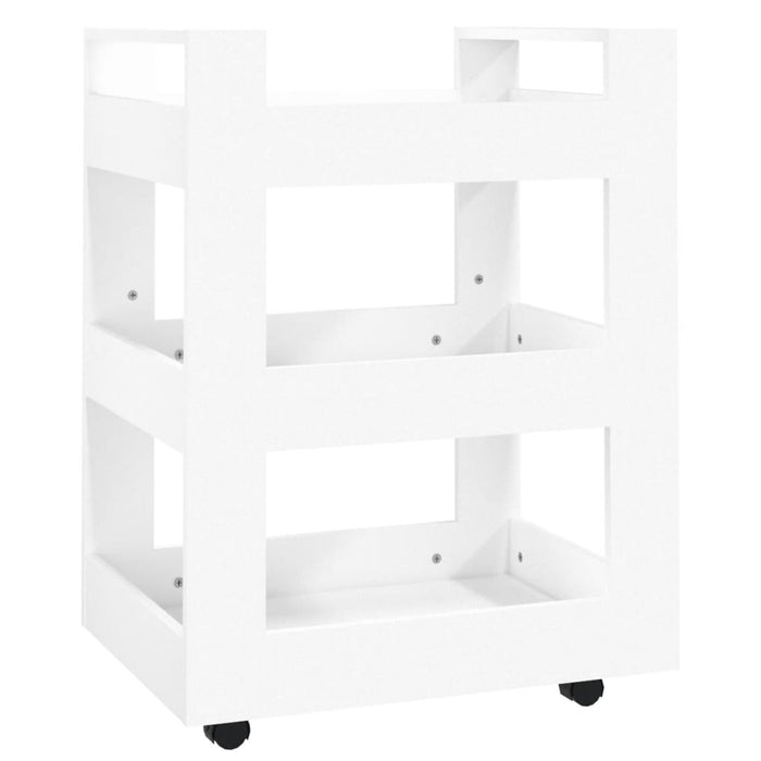 Carrello da Cucina-Scaffale per Cucina Bianco 60x45x80 cm in Legno Multistrato