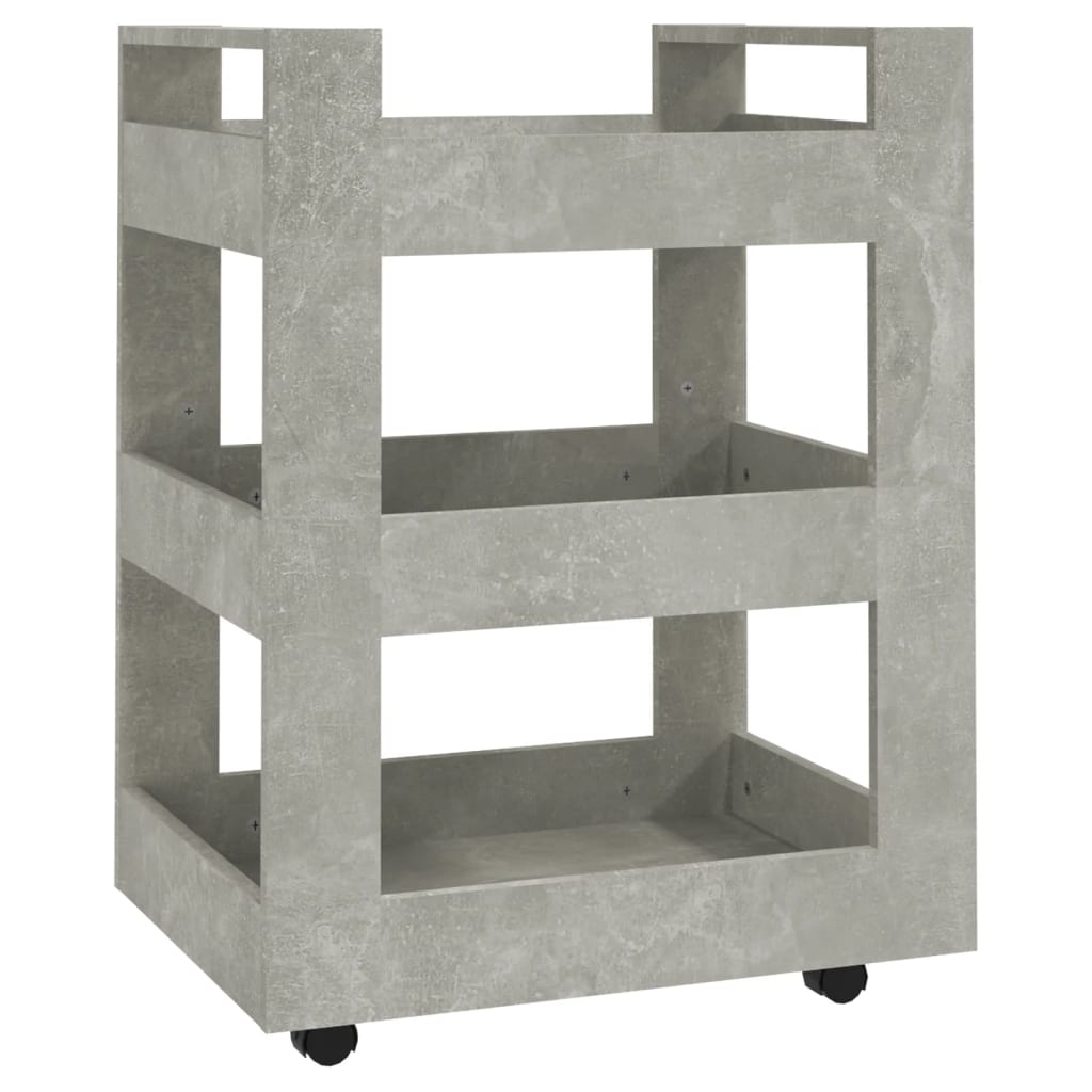 Carrello da Cucina-Scaffale per Cucina Grigio cemento 60x45x80 cm Legno Multistrato 853845