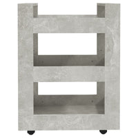 Carrello da Cucina-Scaffale per Cucina Grigio cemento 60x45x80 cm Legno Multistrato 853845