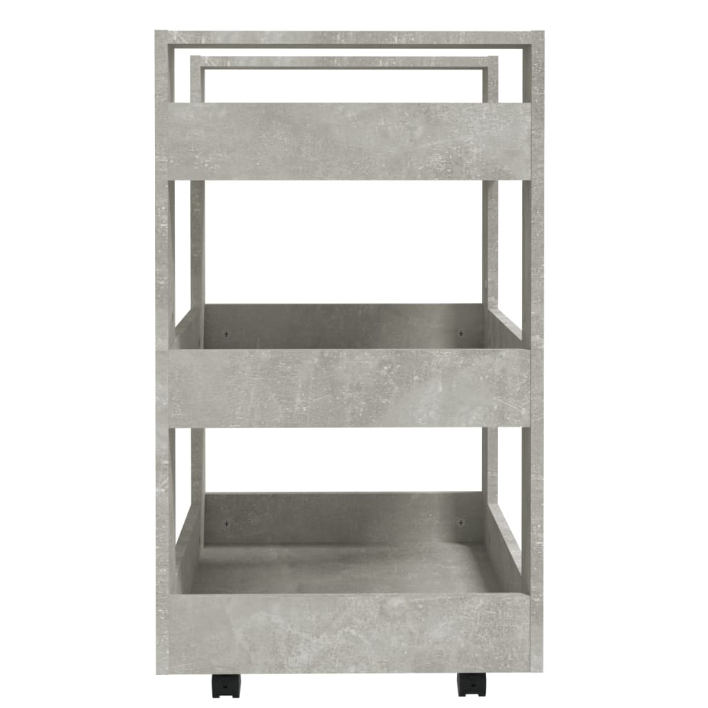 Carrello da Cucina-Scaffale per Cucina Grigio cemento 60x45x80 cm Legno Multistrato 853845
