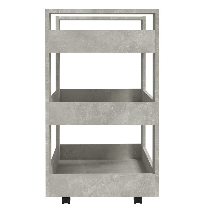 Carrello da Cucina-Scaffale per Cucina Grigio cemento 60x45x80 cm Legno Multistrato 853845