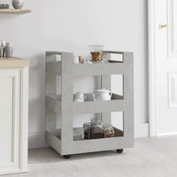 Carrello da Cucina-Scaffale per Cucina Grigio cemento 60x45x80 cm Legno Multistrato 853845