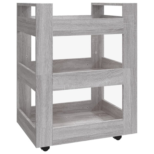 Carrello da Cucina-Scaffale per Cucina Grigio Sonoma 60x45x80 cm Legno Multistrato