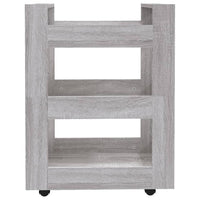 Carrello da Cucina Grigio Sonoma 60x45x80 cm Legno Multistrato cod mxl 66601