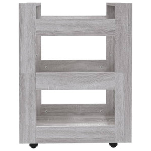 Carrello da Cucina Grigio Sonoma 60x45x80 cm Legno Multistrato cod mxl 66601
