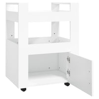Carrello da Cucina Bianco 60x45x80 cm in Legno Multistrato cod mxl 67575