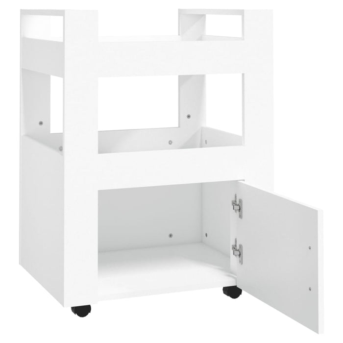 Carrello da Cucina Bianco 60x45x80 cm in Legno Multistrato cod mxl 67575
