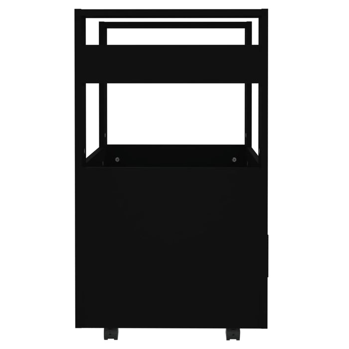 Carrello da Cucina Nero 60x45x80 cm in Legno Multistrato 816825