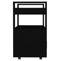 Carrello da Cucina Nero 60x45x80 cm in Legno Multistrato cod mxl 67434