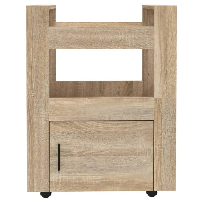 Carrello da Cucina rovere sonoma 60x45x80 cm Legno Multistrato 816827