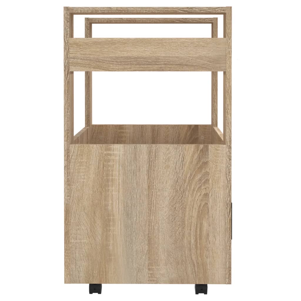 Carrello da Cucina rovere sonoma 60x45x80 cm Legno Multistrato 816827