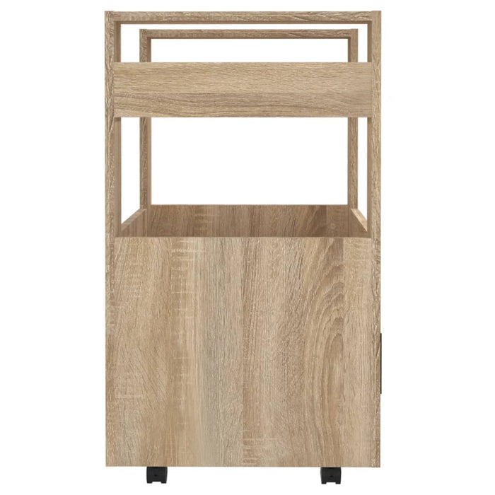 Carrello da Cucina-Scaffale per Cucina rovere sonoma 60x45x80 cm Legno Multistrato 498764