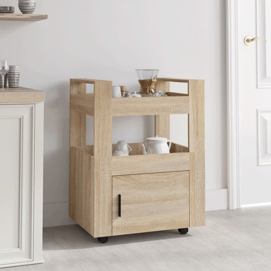 Carrello da Cucina rovere sonoma 60x45x80 cm Legno Multistratocod mxl 106785