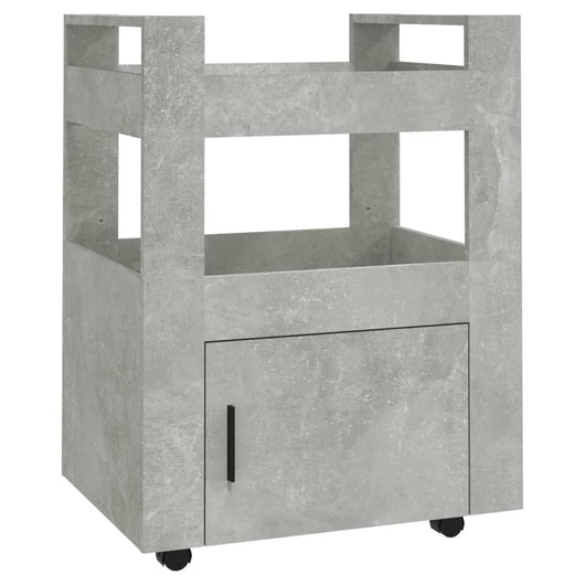 Carrello da Cucina Grigio cemento 60x45x80 cm Legno Multistrato 816828
