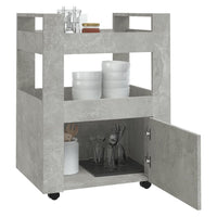 Carrello da Cucina Grigio cemento 60x45x80 cm Legno Multistrato 816828