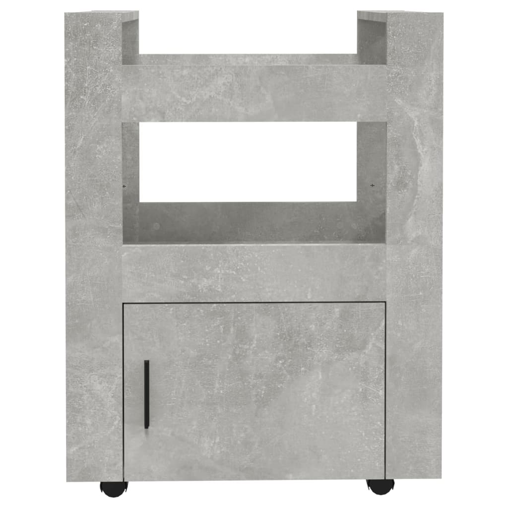 Carrello da Cucina Grigio cemento 60x45x80 cm Legno Multistrato 816828