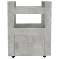 Carrello da Cucina Grigio cemento 60x45x80 cm Legno Multistrato 816828