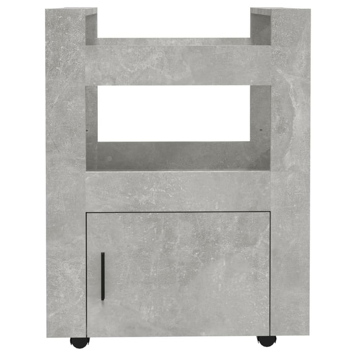 Carrello da Cucina Grigio cemento 60x45x80 cm Legno Multistrato 816828