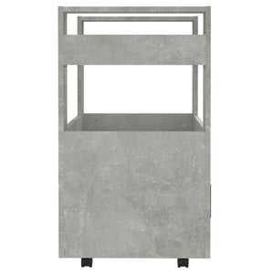 Carrello da Cucina-Scaffale per Cucina Grigio cemento 60x45x80 cm Legno Multistrato 117879